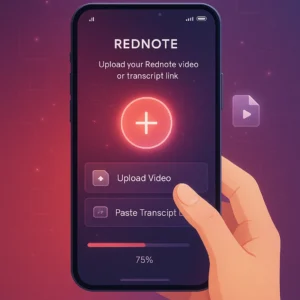 Upload Your Rednote Video or Rednote Transcript Link